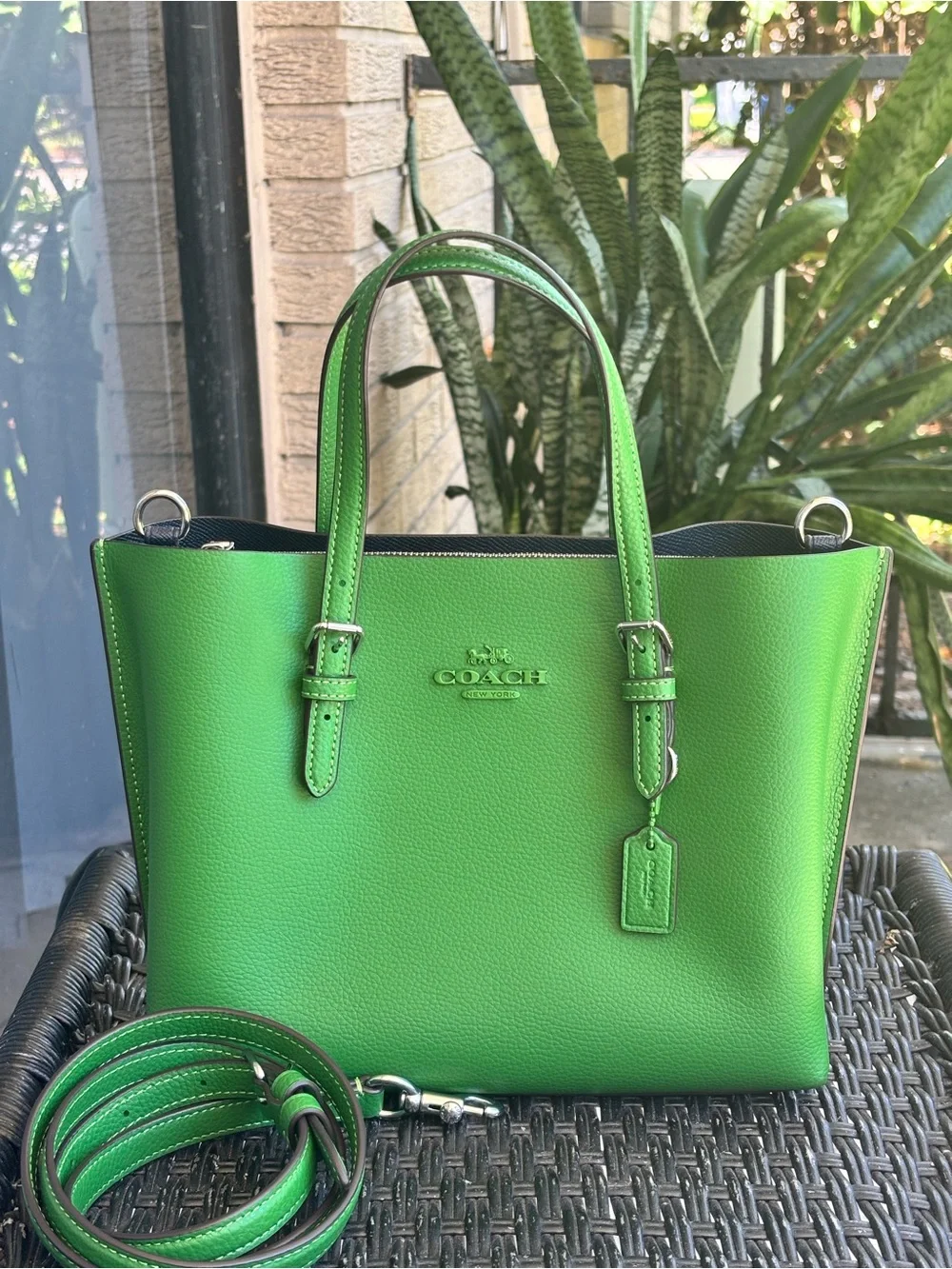 Coach Mollie Tote 25 Kelly Green Shoulder Crossbody Bag